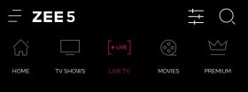 zee5 application menu