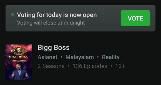 bigg boss 2 malayalam official website vote