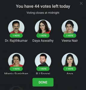 bigg boss malayalam voting via hotstar app