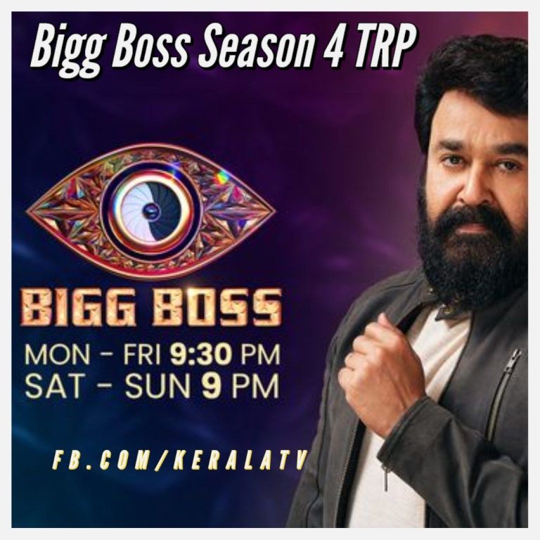 TRP Rating of Bigg Boss 4 Malayalam