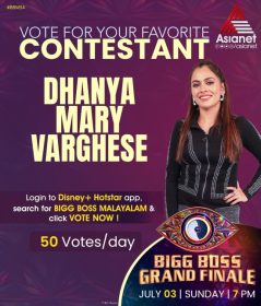 Vote For Dhanya Mary Varghese